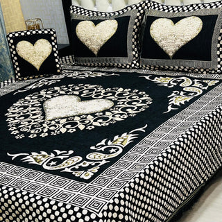 4Pc Velvet Jaquard Bedsheet