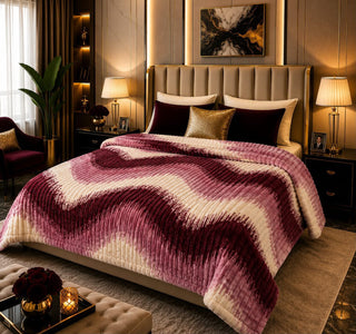 Puffy Printed Double Blanket