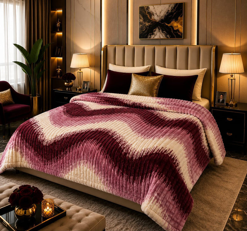 Puffy Printed Double Blanket