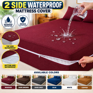 2 SIDE ZIPPER WATERPROOF MATTRESS COVER