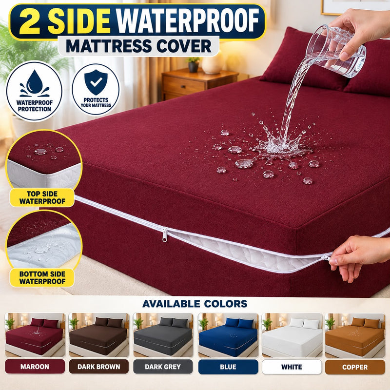 2 SIDE ZIPPER WATERPROOF MATTRESS COVER