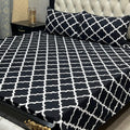 3D Leather Cotton Double Bedsheet