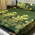 3D Leather Cotton Double Bedsheet