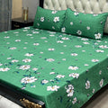 3D Leather Cotton Double Bedsheet