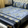 3D Leather Cotton Double Bedsheet