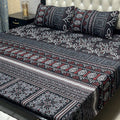 3D Leather Cotton Double Bedsheet