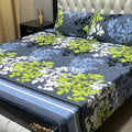 3D Leather Cotton Double Bedsheet