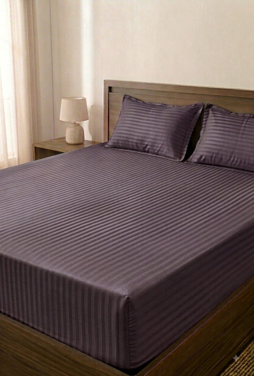 Micro Stipted Fitted Bedsheet