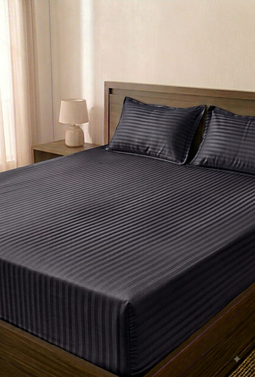 Micro Stipted Fitted Bedsheet
