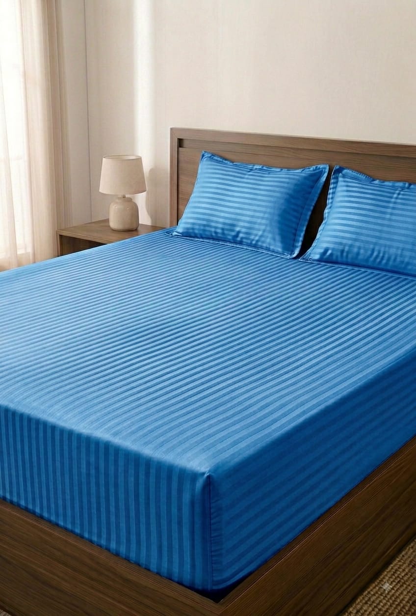 Micro Stipted Fitted Bedsheet