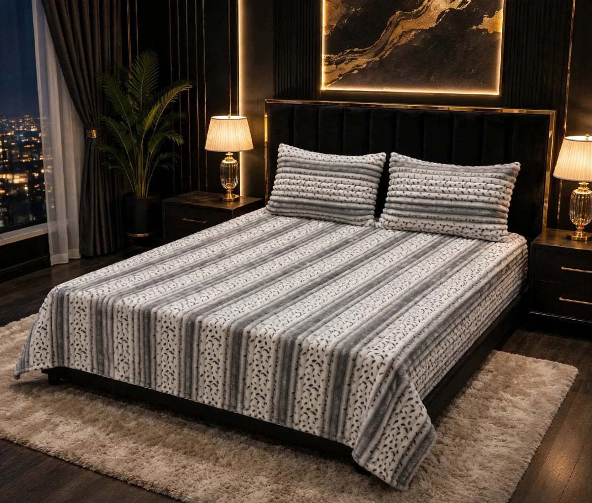 Bubble Printed Bedsheet