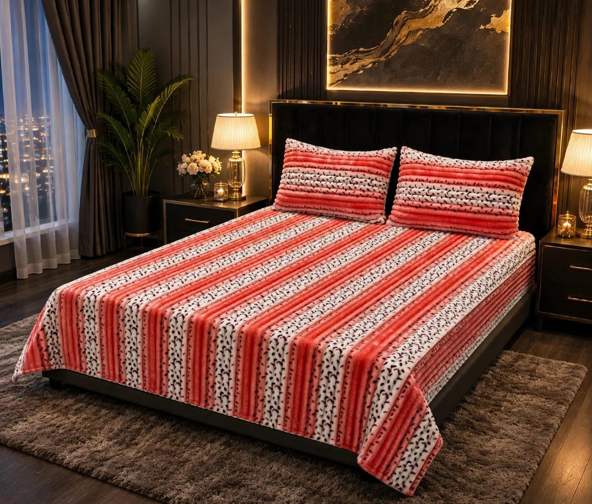 Bubble Printed Bedsheet