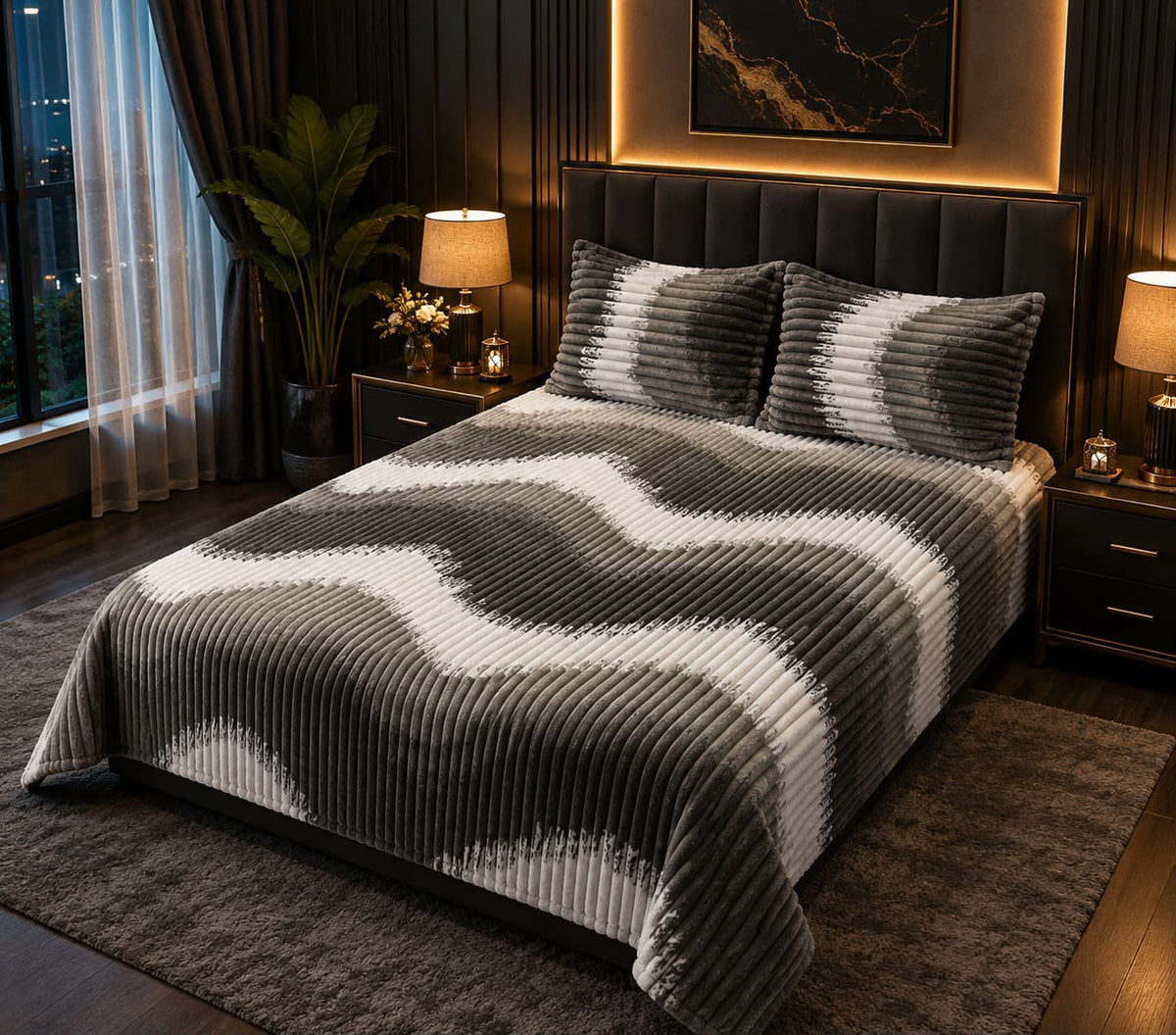 Bubble Printed Bedsheet