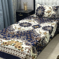 3D Leather Crystal Cotton Single Bedsheet