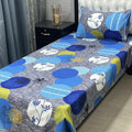 3D Leather Crystal Cotton Single Bedsheet