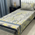 3D Leather Crystal Cotton Single Bedsheet