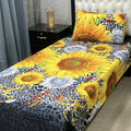 3D Leather Crystal Cotton Single Bedsheet