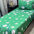 3D Leather Crystal Cotton Single Bedsheet