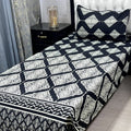 3D Leather Crystal Cotton Single Bedsheet