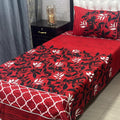 3D Leather Crystal Cotton Single Bedsheet