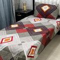 3D Leather Crystal Cotton Single Bedsheet