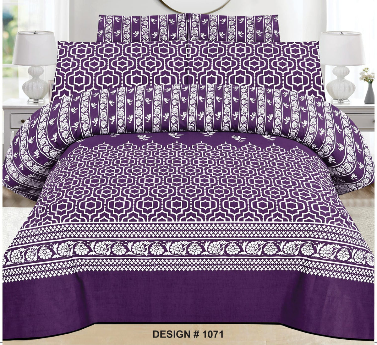 Pure Cotton Double Bedsheet