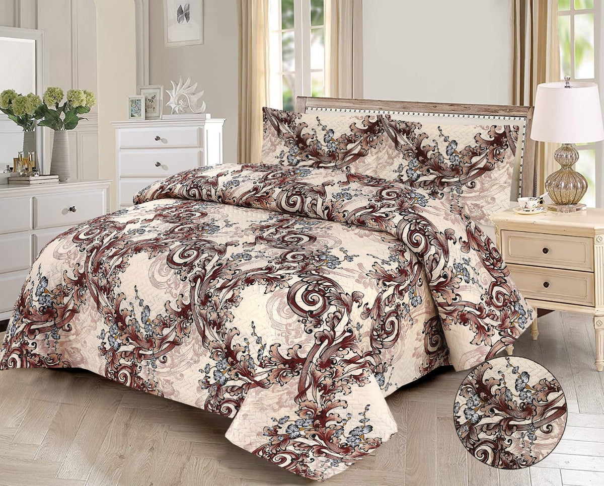 3Pc Imported Luxury printed Bedspread