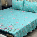 2 Sided Frill Cotton Double Bedsheet