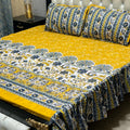 2 Sided Frill Cotton Double Bedsheet