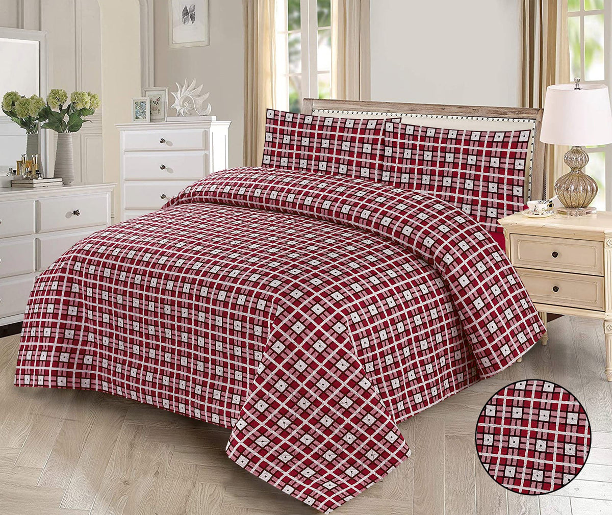 3Pc Imported Luxury printed Bedspread