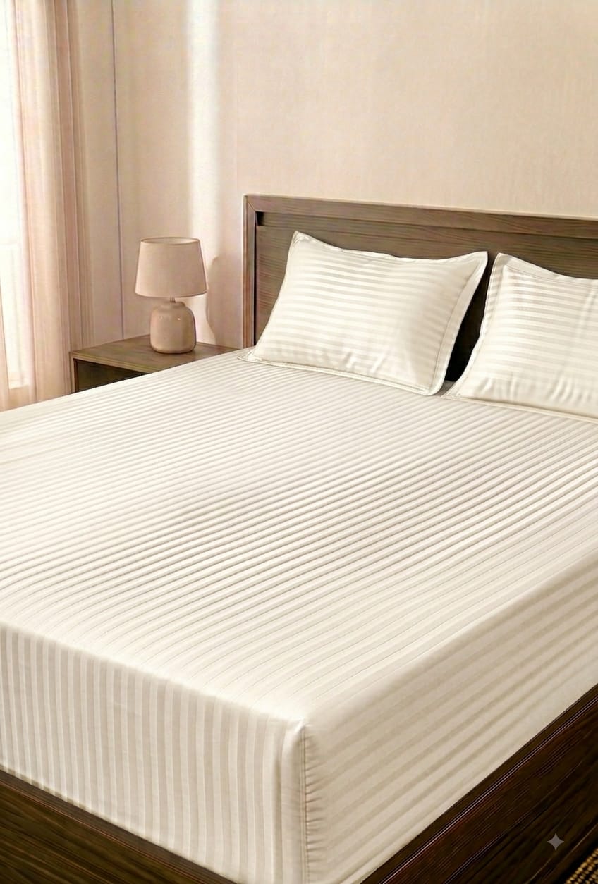 Micro Stipted Fitted Bedsheet