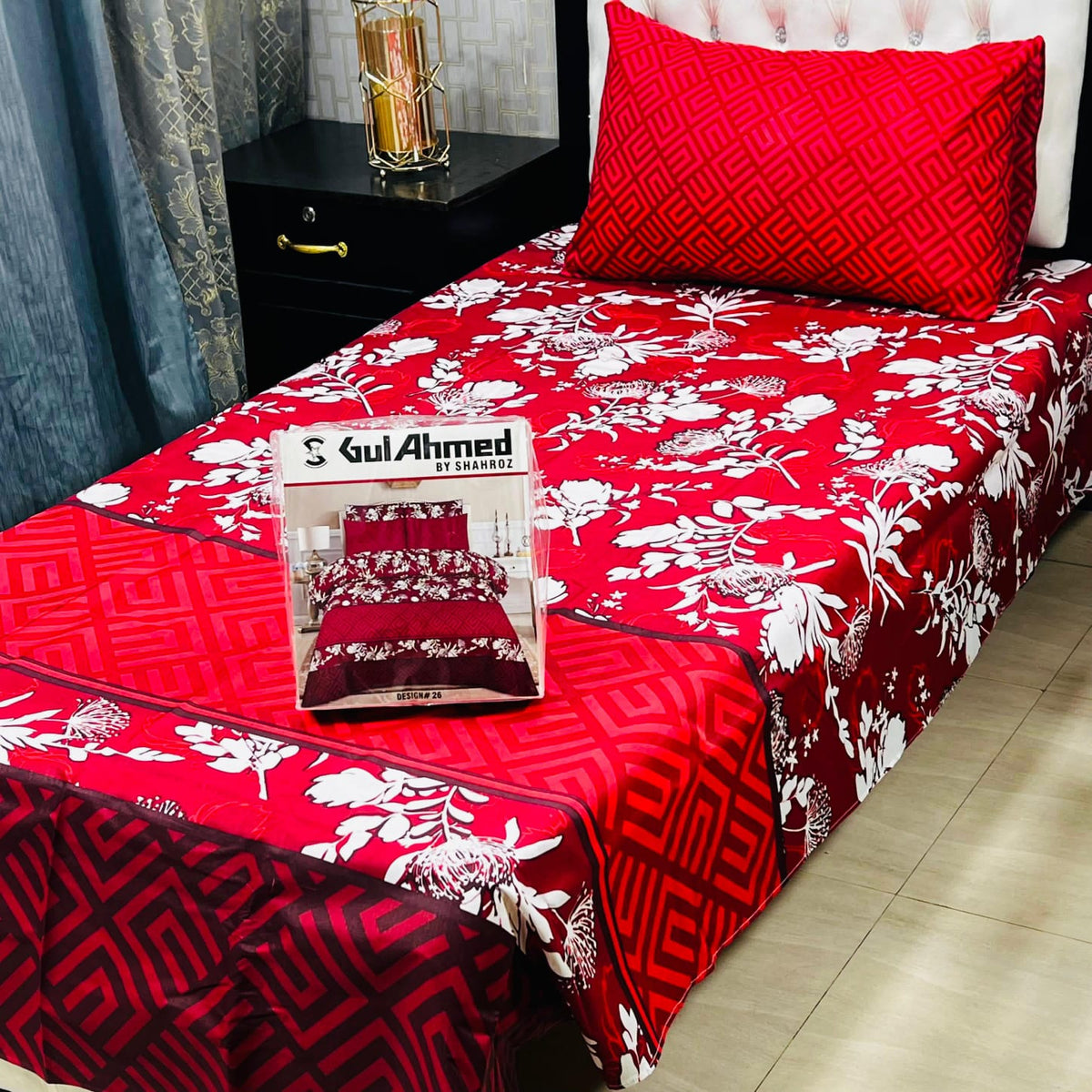 Gul Ahmad Cotton Single Pair Bedsheet
