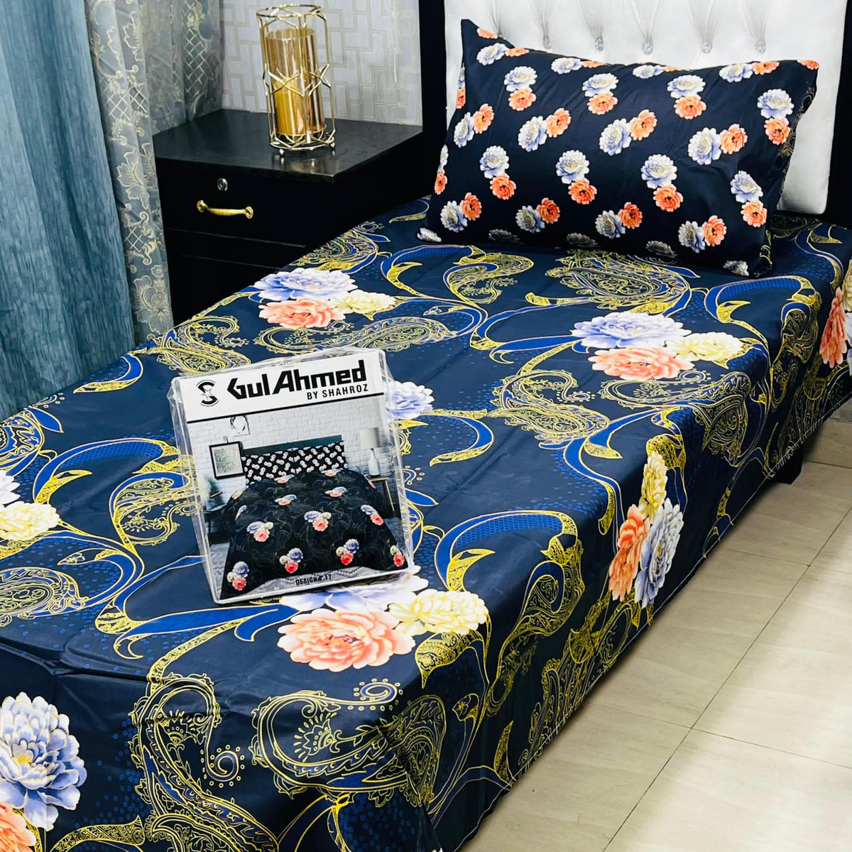 Gul Ahmad Cotton Single Pair Bedsheet