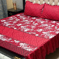 2 Sided Frill Cotton Double Bedsheet