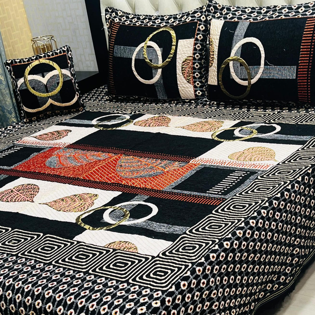 4Pc Velvet Jaquard Bedsheet