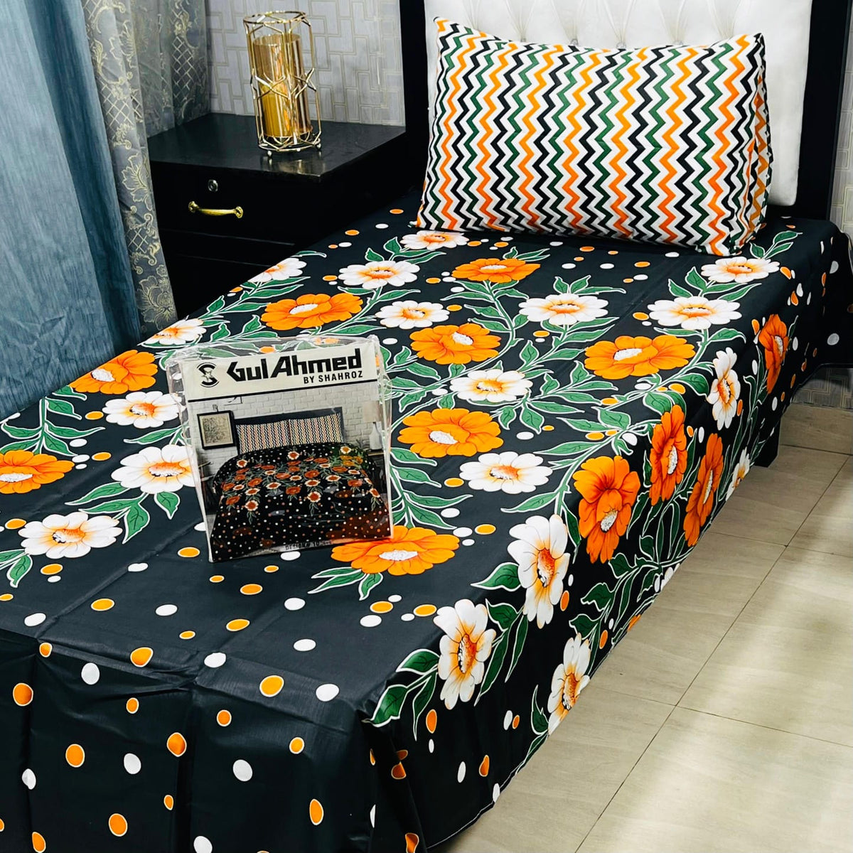 Gul Ahmad Cotton Single Pair Bedsheet