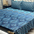 2 Sided Frill Cotton Double Bedsheet