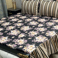 2 Sided Frill Cotton Double Bedsheet