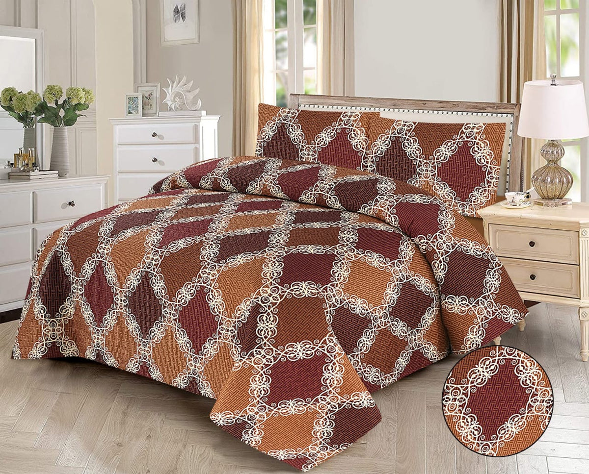 3Pc Imported Luxury printed Bedspread