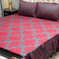 2 Sided Frill Cotton Double Bedsheet