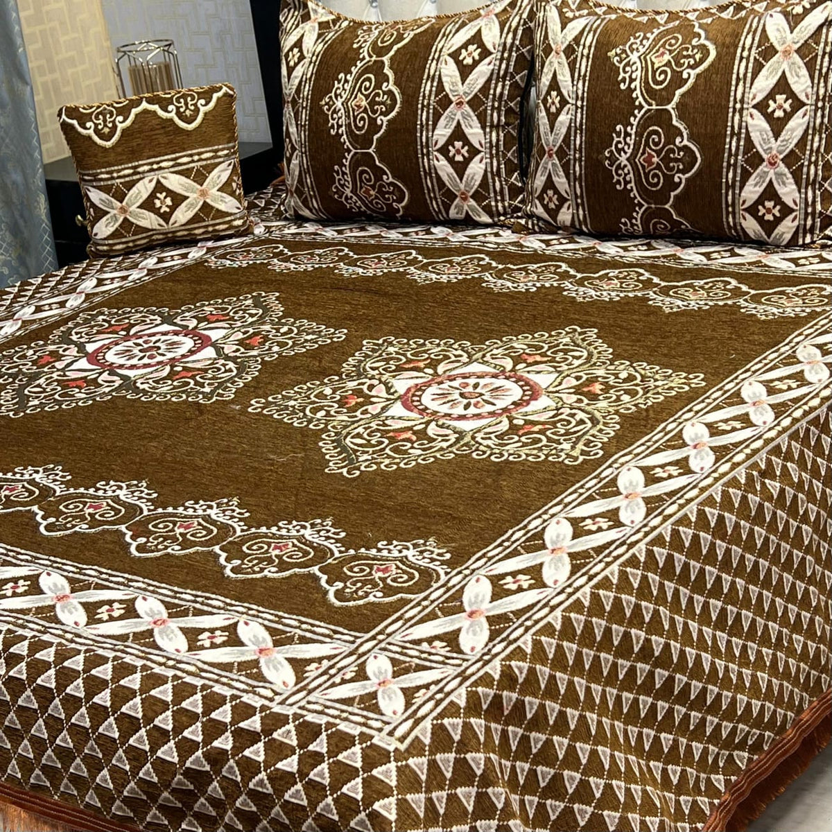 4Pc Velvet Jaquard Bedsheet