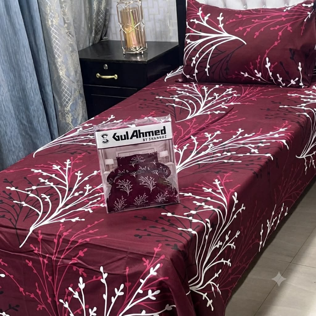 Gul Ahmad Cotton Single Pair Bedsheet