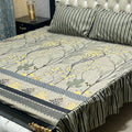 2 Sided Frill Cotton Double Bedsheet