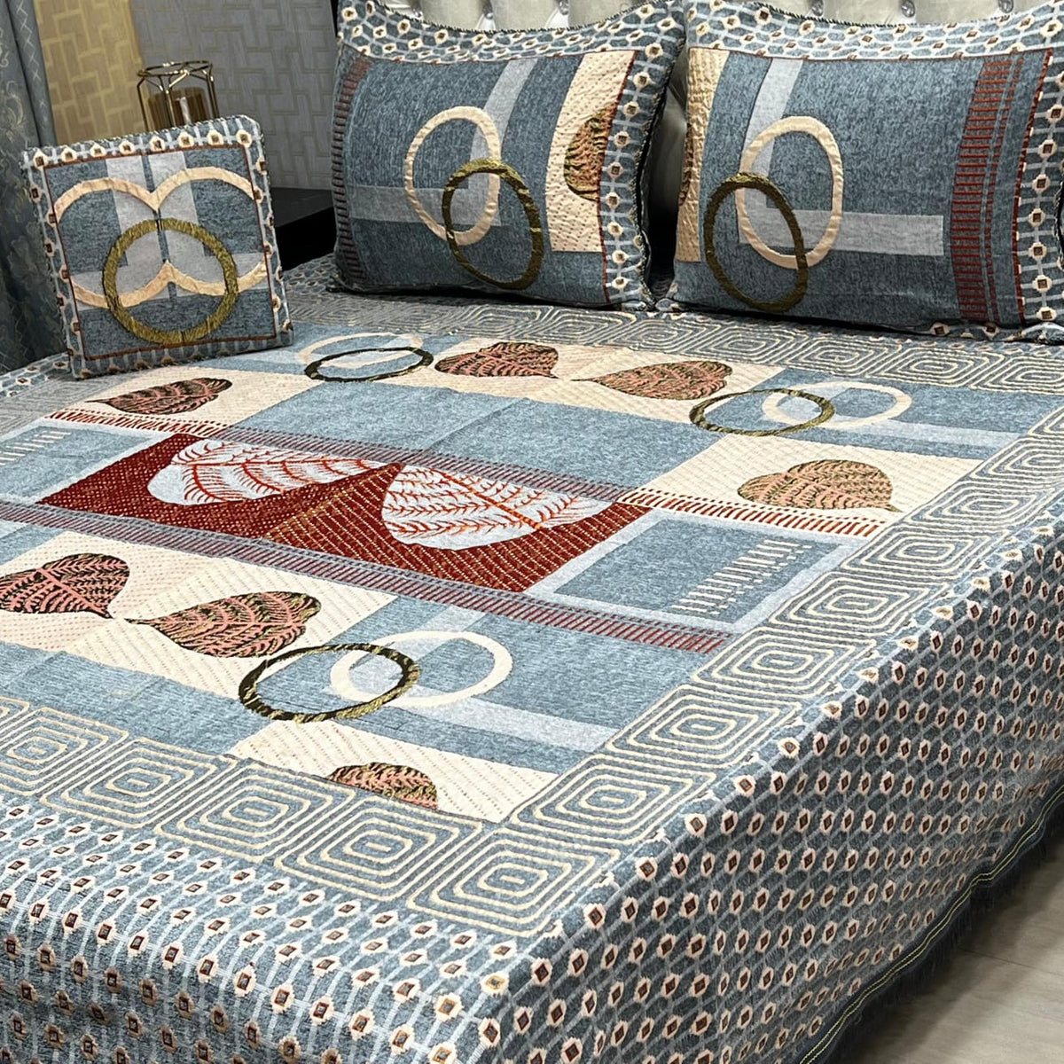 4Pc Velvet Jaquard Bedsheet